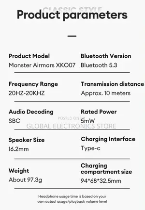 Original Monster Air Conduction Headphone