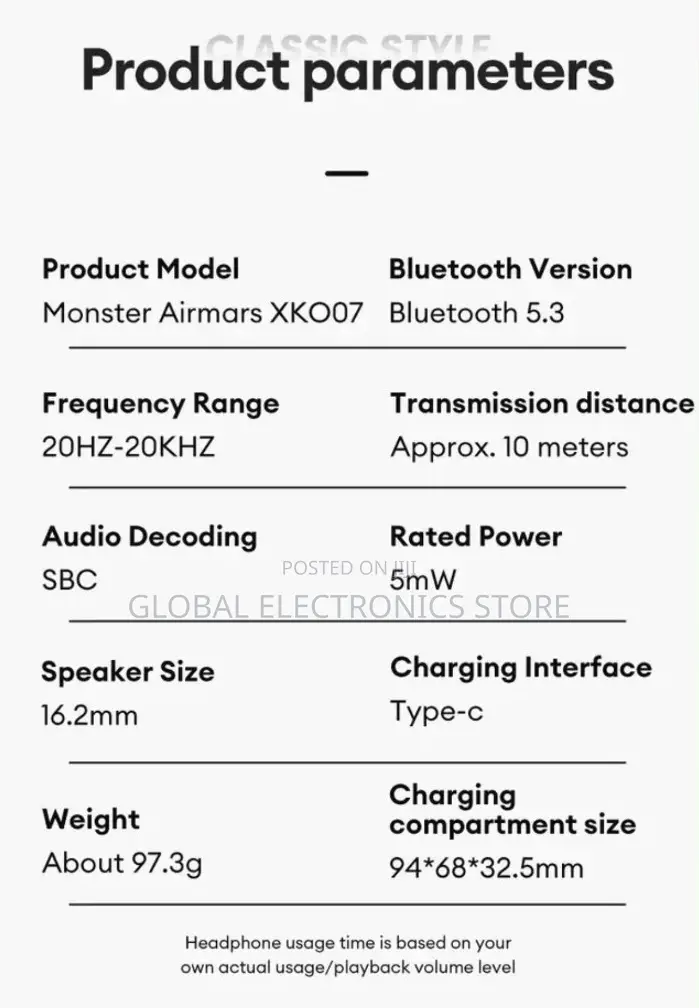 Original Monster Air Conduction Headphone
