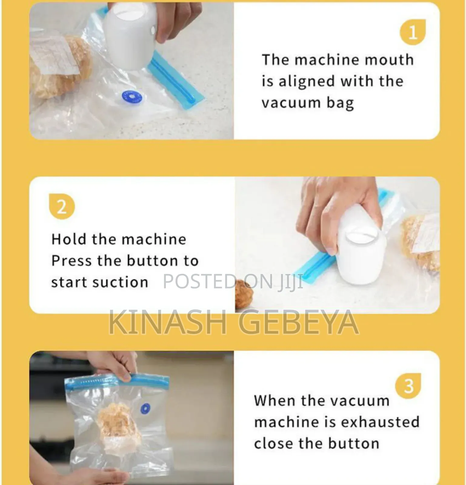 Zolele Portable Electric Vacuum Sealer(የምግብ ማሸጊያ)