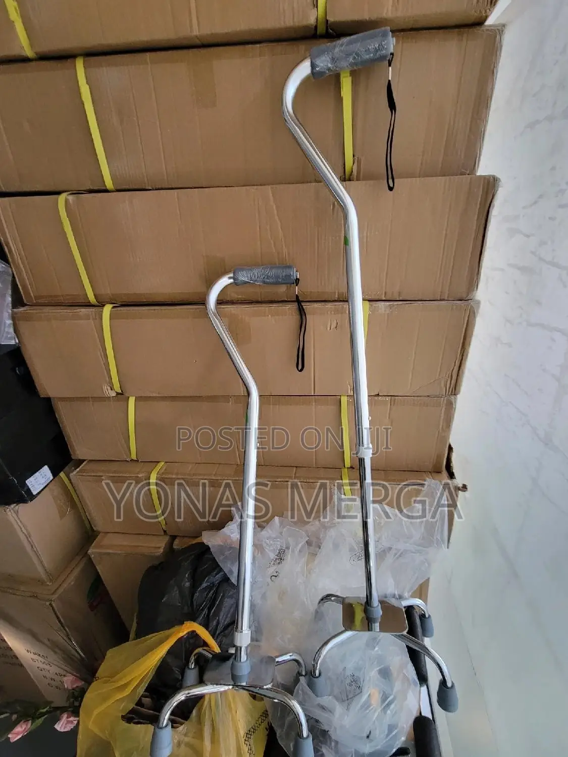 Four-Legged Cane齜8-Position Telescopic罛portable Walking Cane