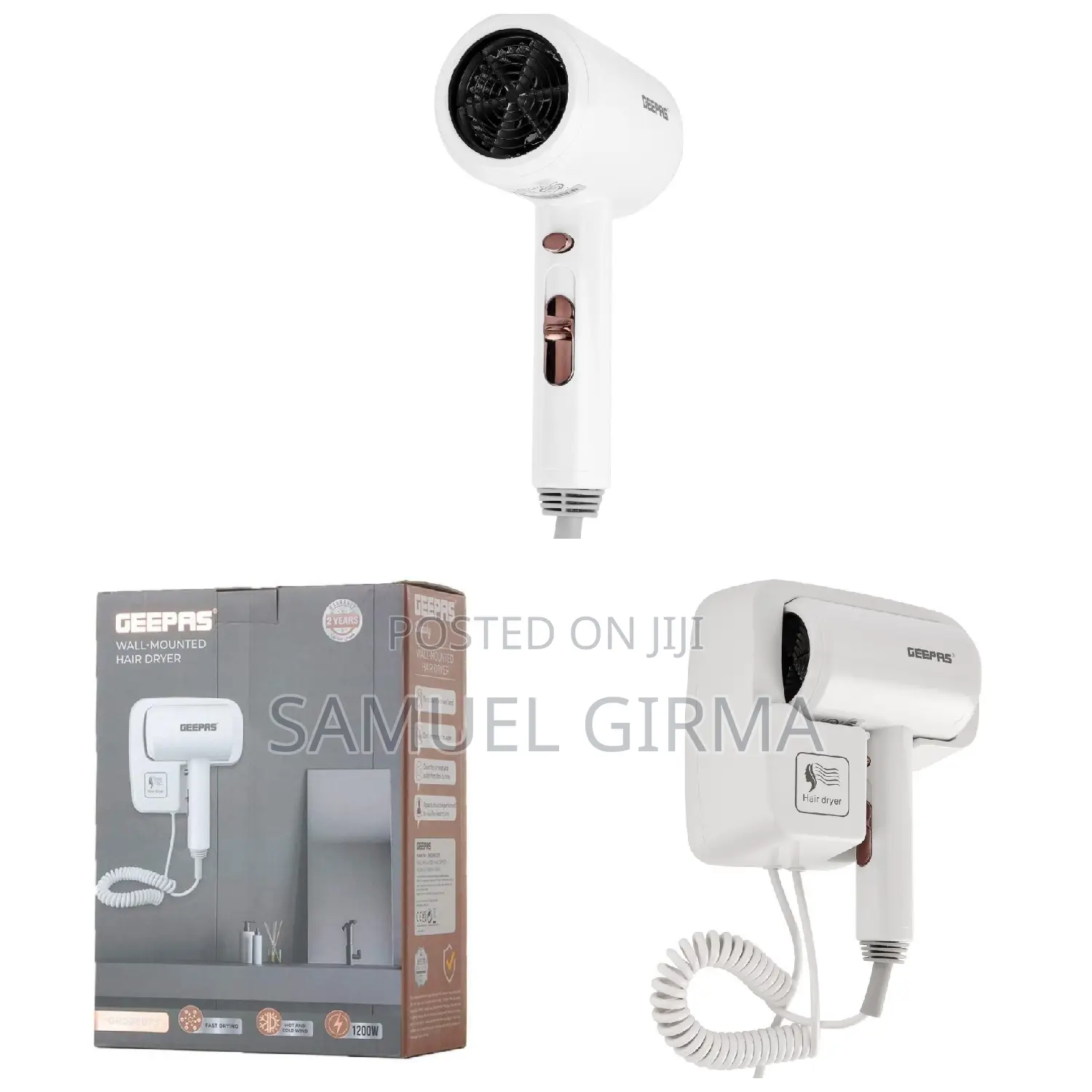  Geepas Wall Mounted Hair Dryer