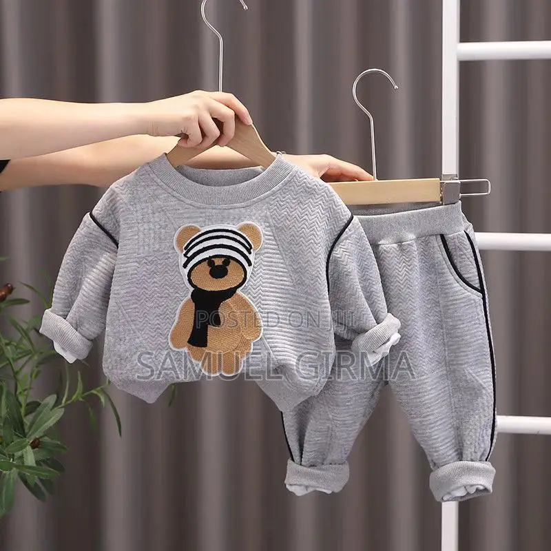 Mk- 0172 Bear Printed Autumn Sweatshirt And