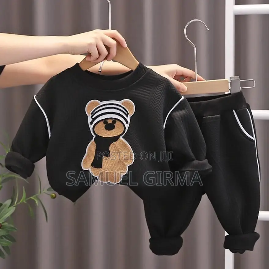 Mk- 0172 Bear Printed Autumn Sweatshirt And