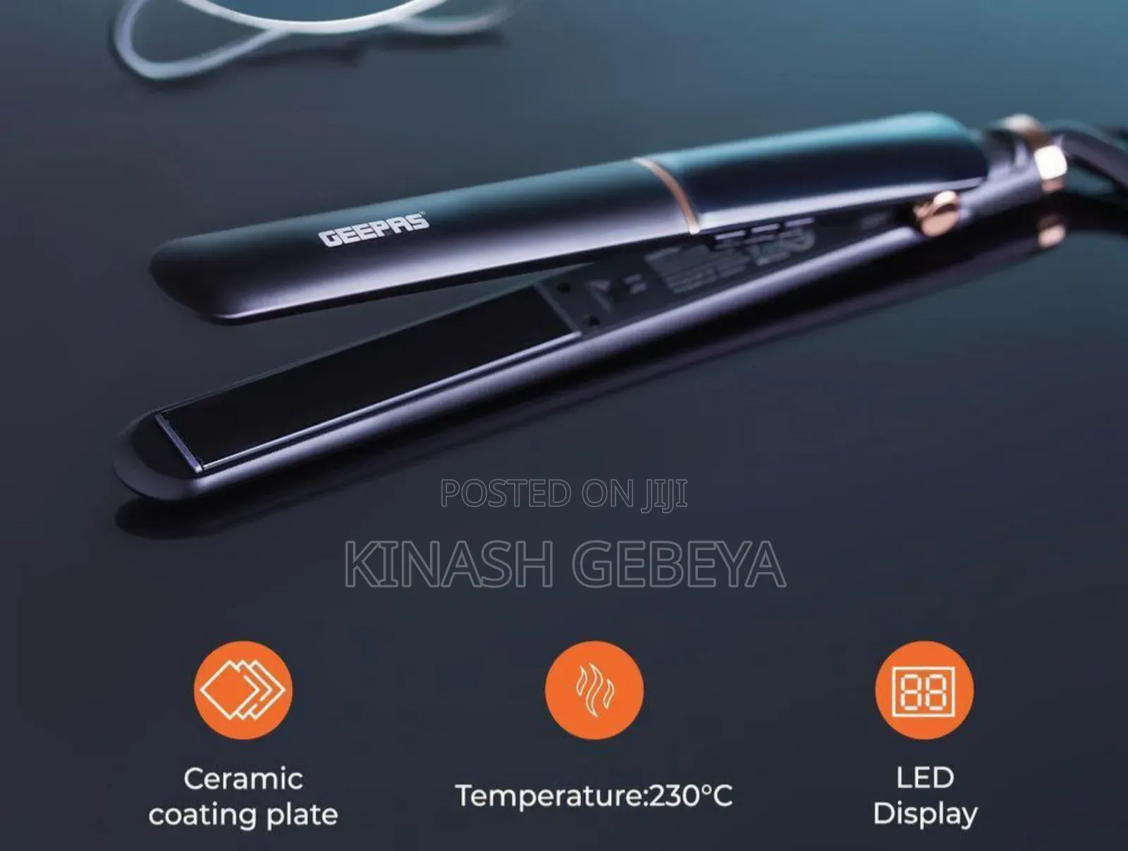 Geepas Proffessional Hair Straightner(የፀጉር ፓየስትራ)