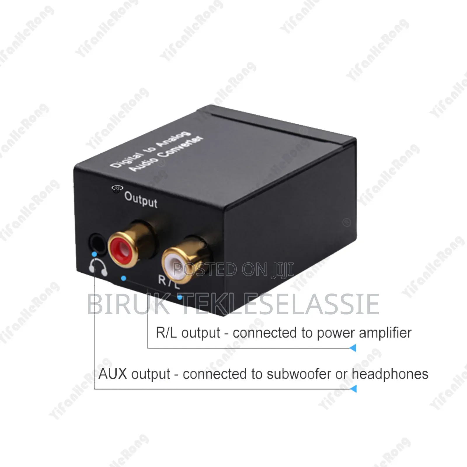 Digital to Analog Audio Converter With Optical Cable + Jack