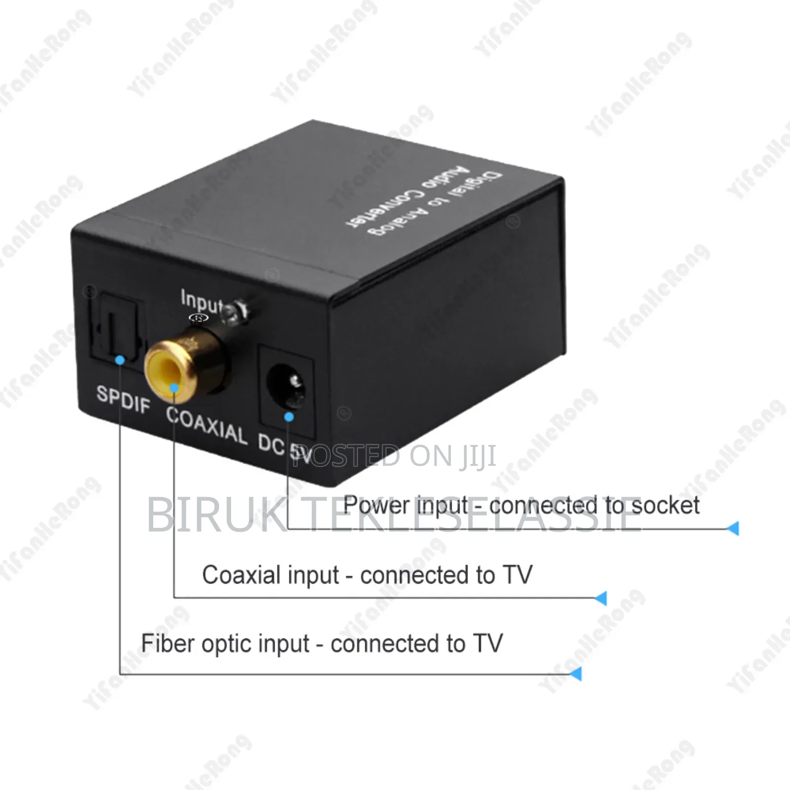 Digital to Analog Audio Converter With Optical Cable + Jack