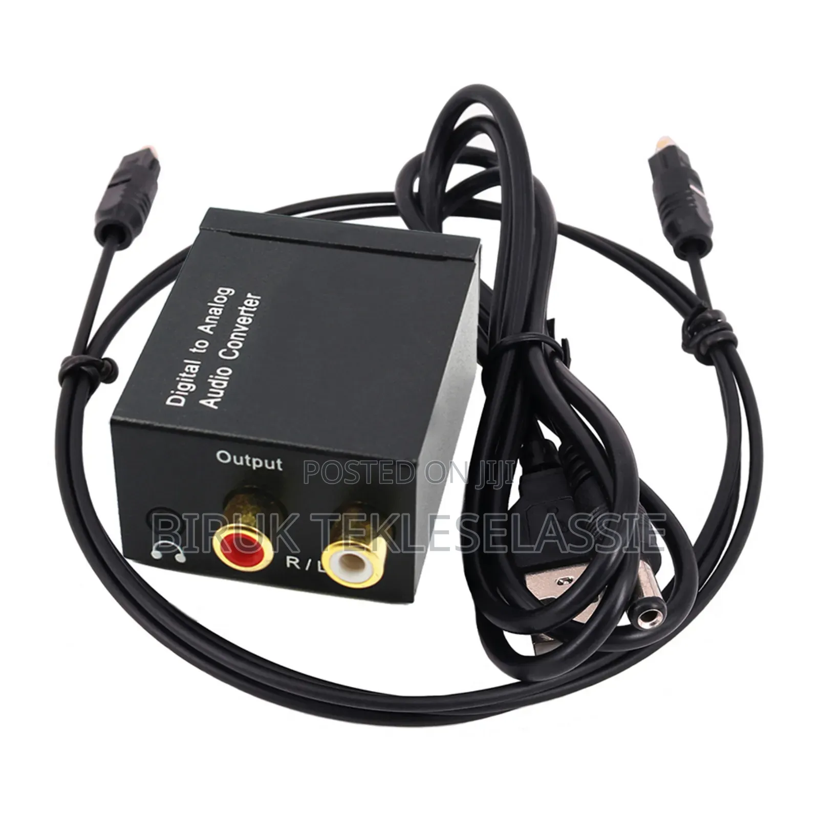 Digital to Analog Audio Converter With Optical Cable + Jack