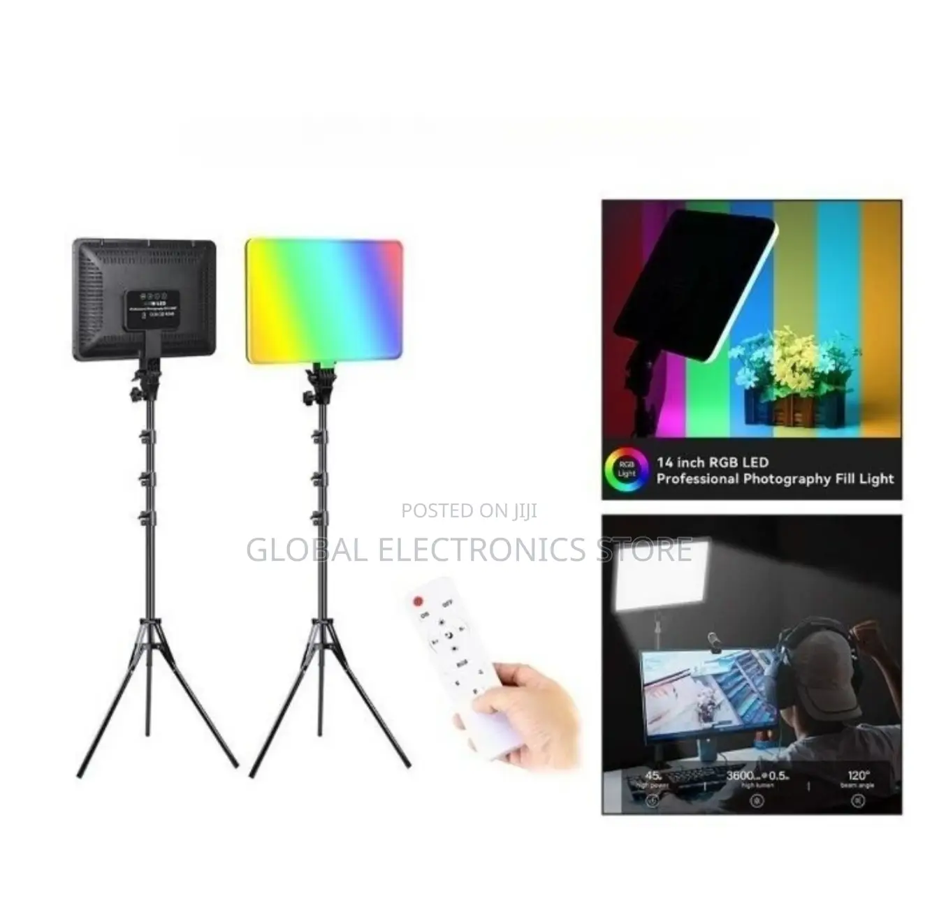 Professional Studio Fill Lights (RGB and LED) With Stand 2M