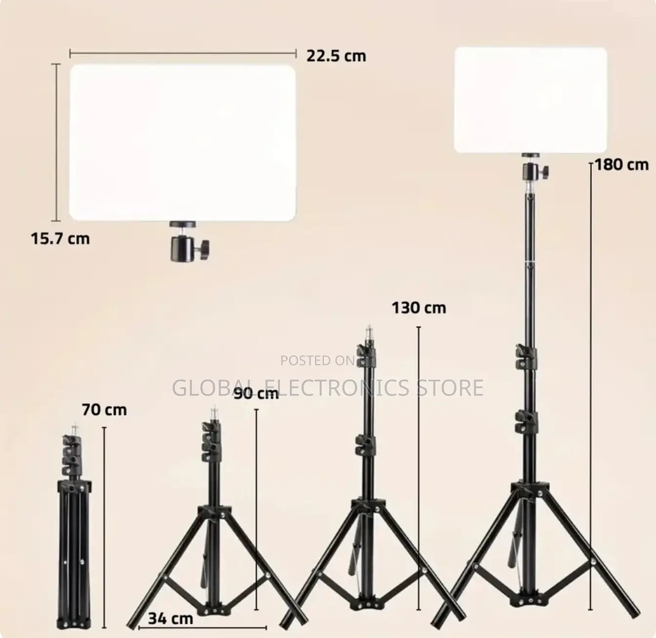 Professional Studio Fill Lights (RGB and LED) With Stand 2M