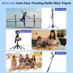 Gimbal + Tripod + Face Tracker + Selfi Stick (4በ1 የያዘ)