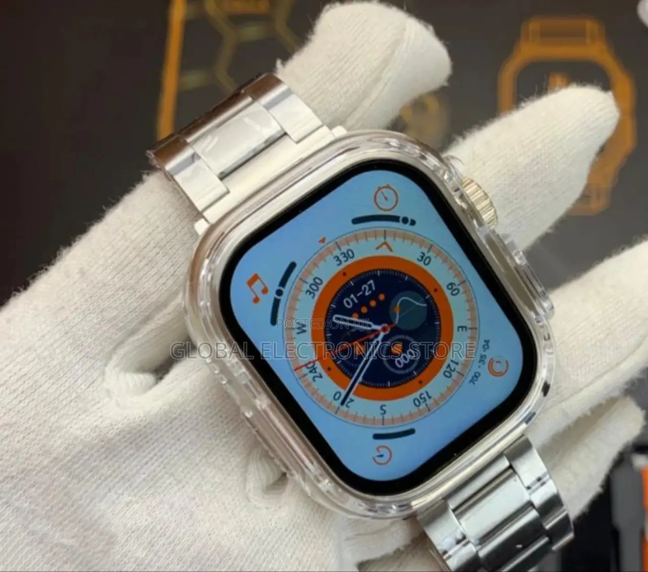 Original 2024 Version Ultra-9 Smart Watch ከ7 መቀያየሪያ ማሰሪያ ጋር