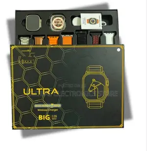 Original 2024 Version Ultra-9 Smart Watch ከ7 መቀያየሪያ ማሰሪያ ጋር