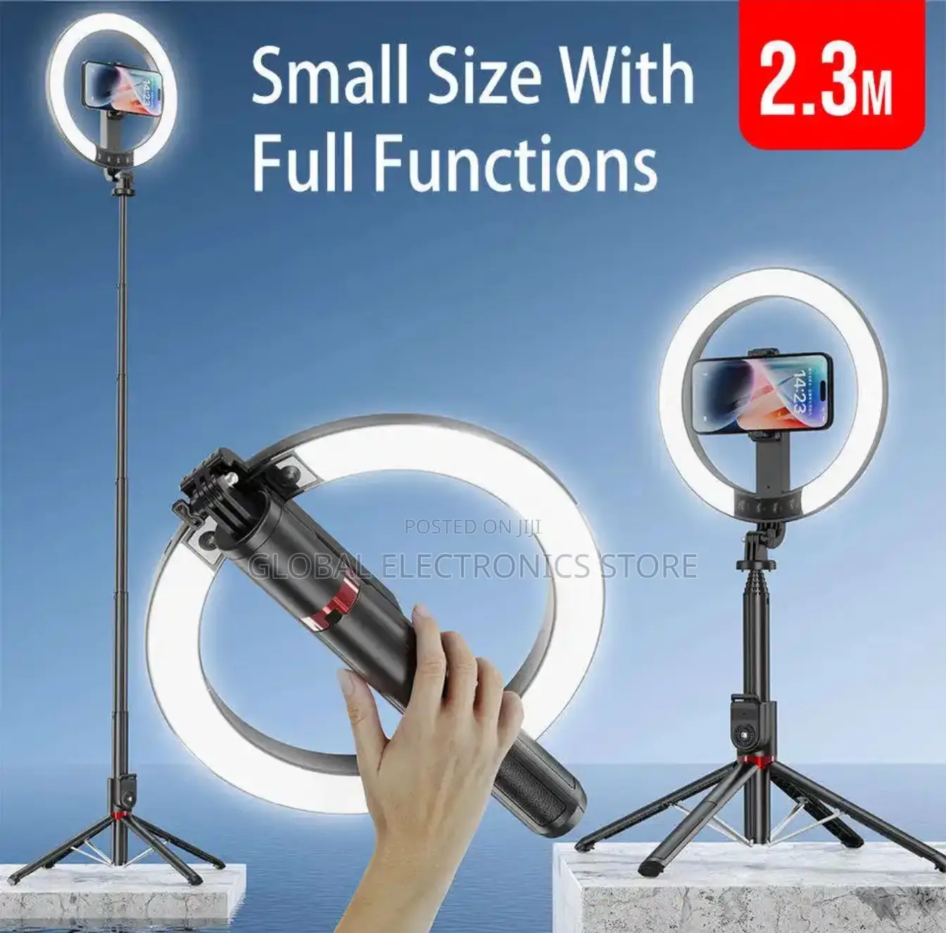 Ring Light Selfie Stick (Max 2.3 Meter)