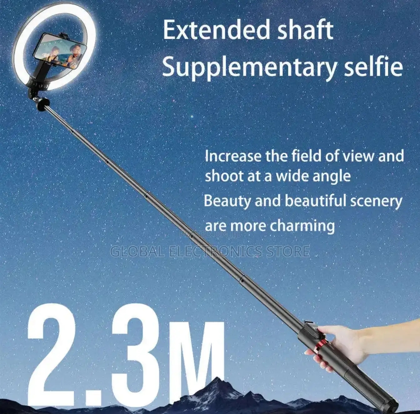 Ring Light Selfie Stick (Max 2.3 Meter)