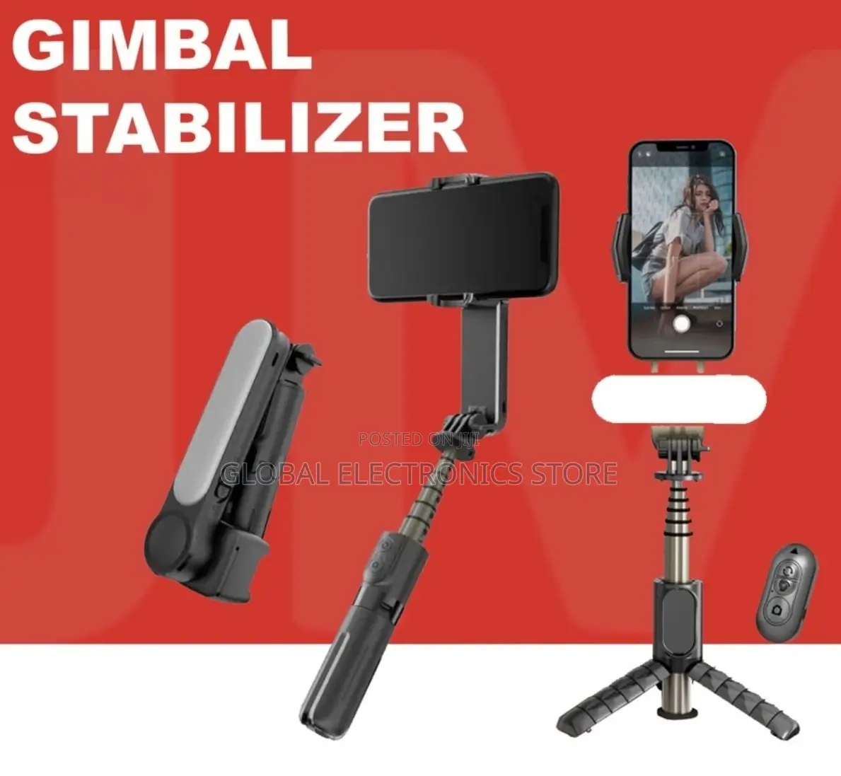 Gimbal + Tripod + Telescopic Pole + Fill Light