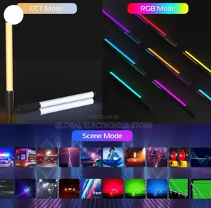 Portable RGB LED Stick Light Light (Removable Barndoor)