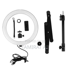 10-Inch Top Shot Fill Ring Light With Table Stand for Phone