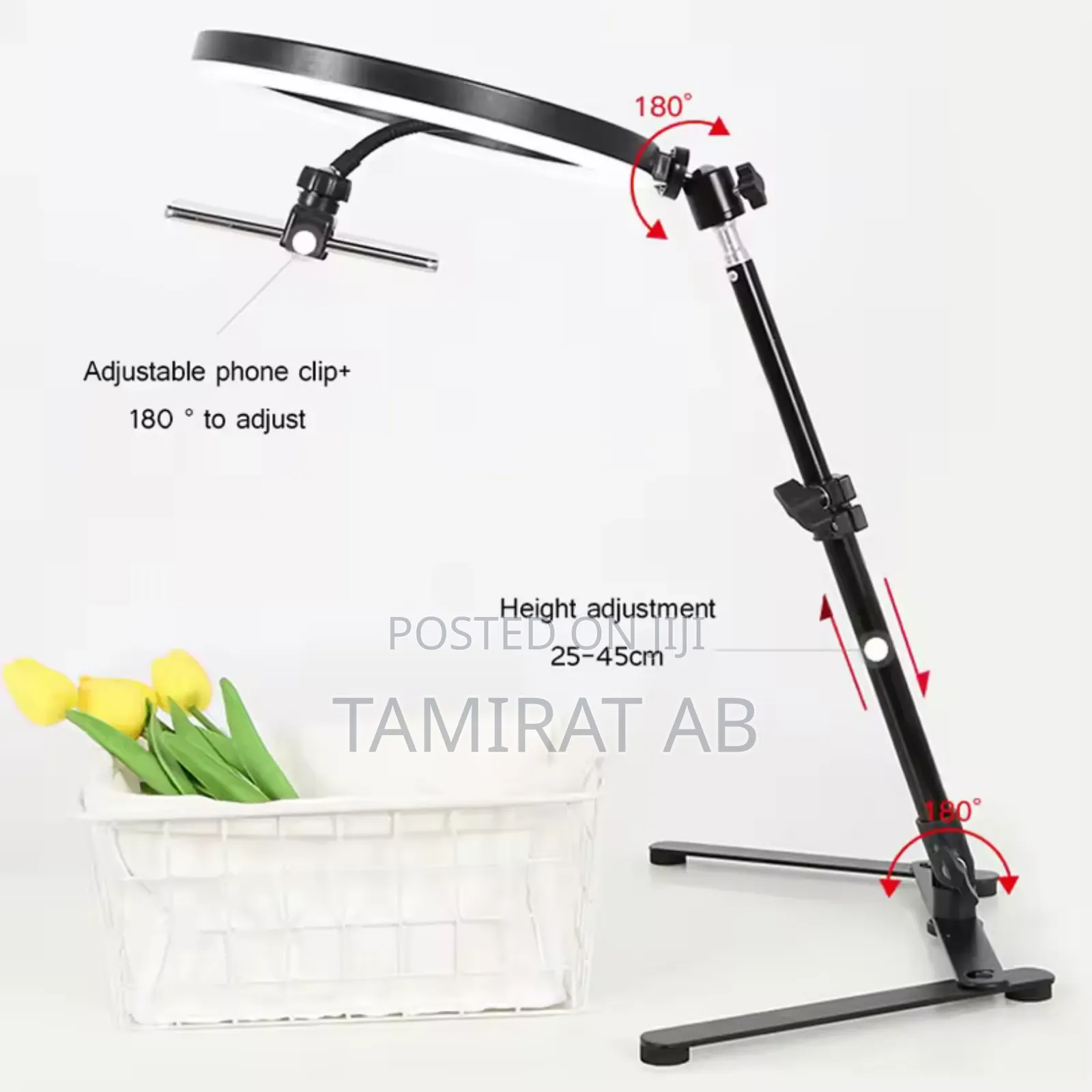 10-Inch Top Shot Fill Ring Light With Table Stand for Phone