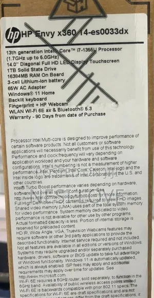 New Laptop HP Envy X360 16GB Intel Core I7 SSD 1T