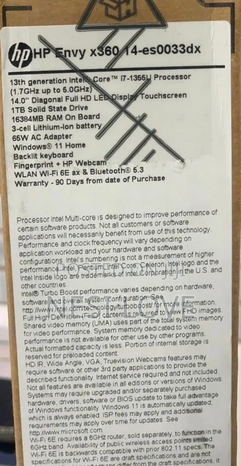 New Laptop HP Envy X360 16GB Intel Core I7 SSD 1T