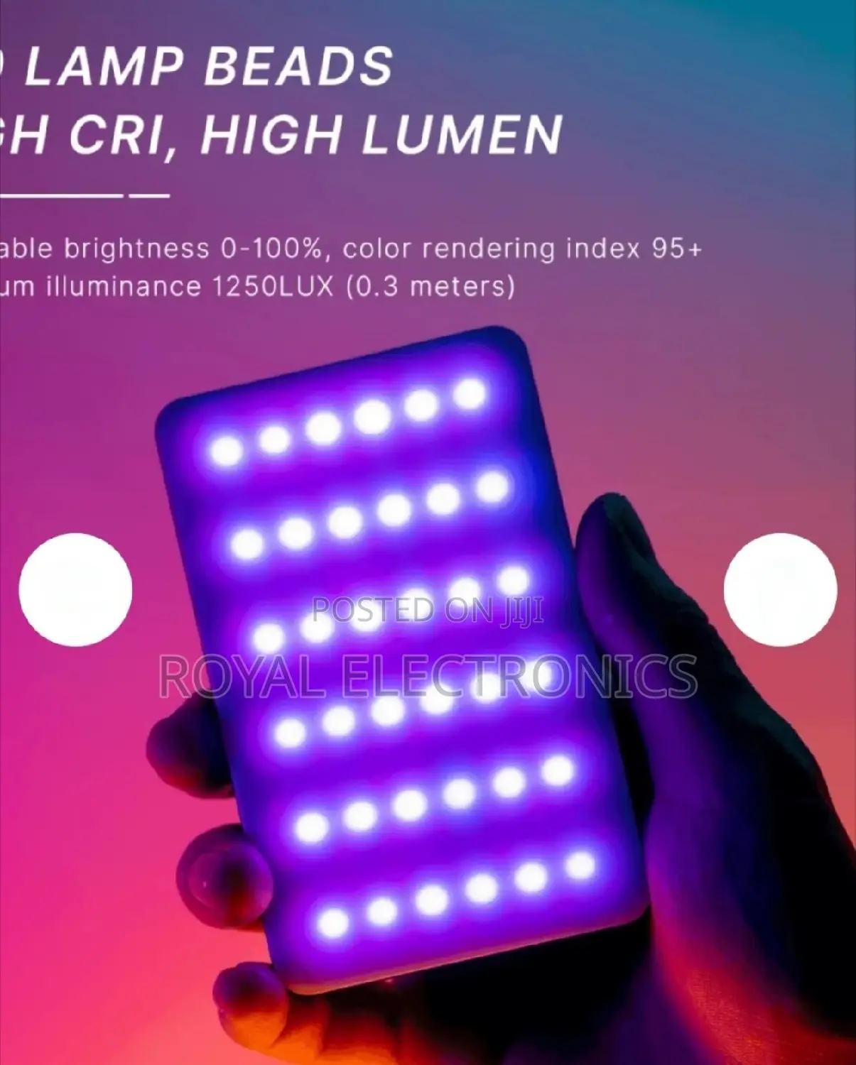 RGB LED Fill Light for Phones and Cameras