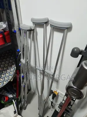 Photo - Kranch寥ergonomic Crutches With Easy Push-Button Adjustment!