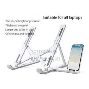 Adjustable Portable Laptop Stand Extra Phone Stand