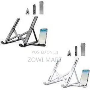 Adjustable Portable Laptop Stand Extra Phone Stand