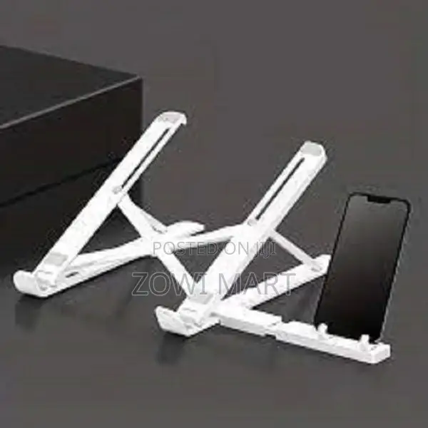 Adjustable Portable Laptop Stand Extra Phone Stand