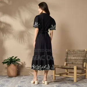 Embroidered Shirt Dress