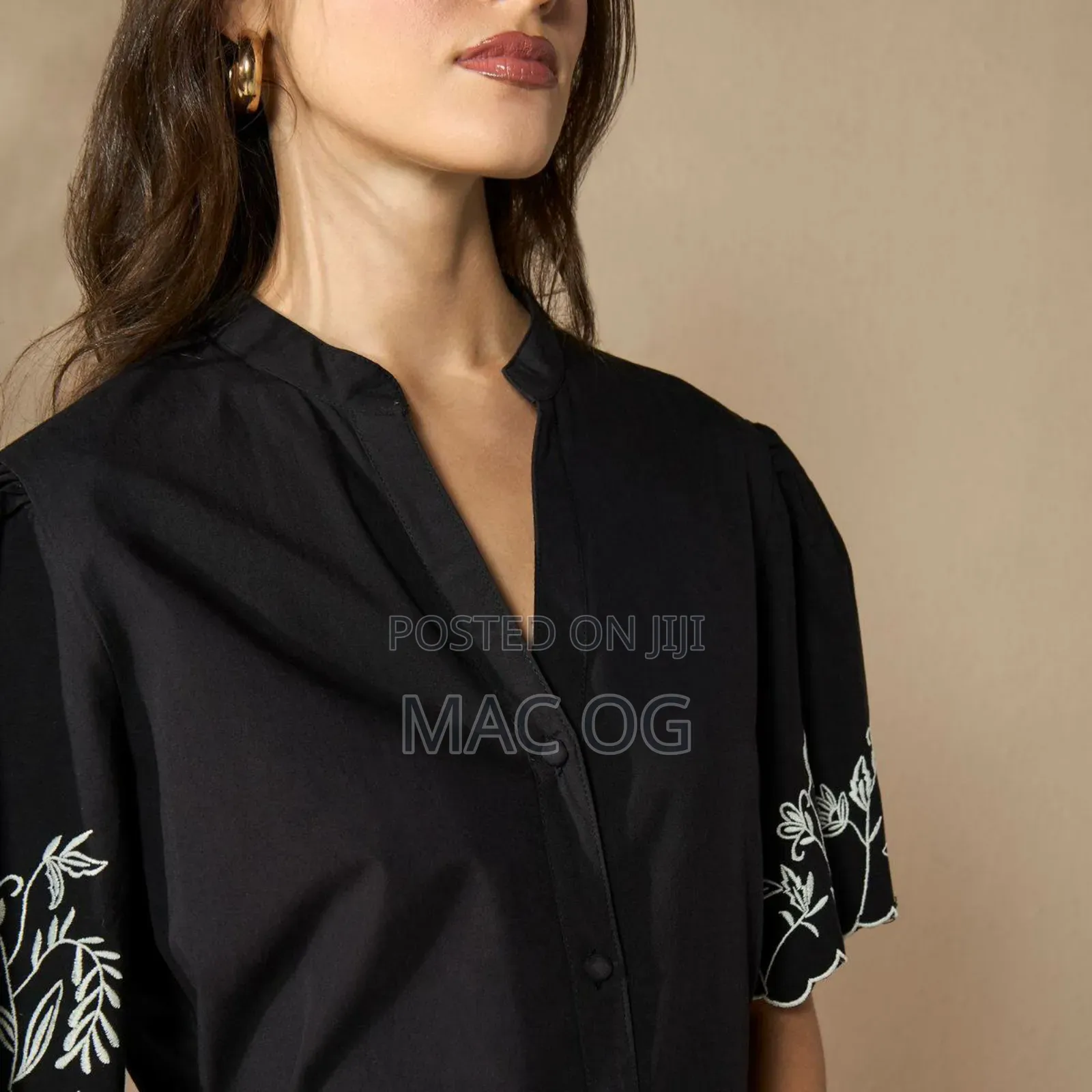 Embroidered Shirt Dress