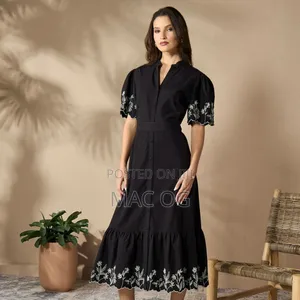 Embroidered Shirt Dress