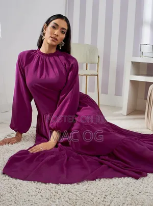 Plain Maxi Tiered Dress