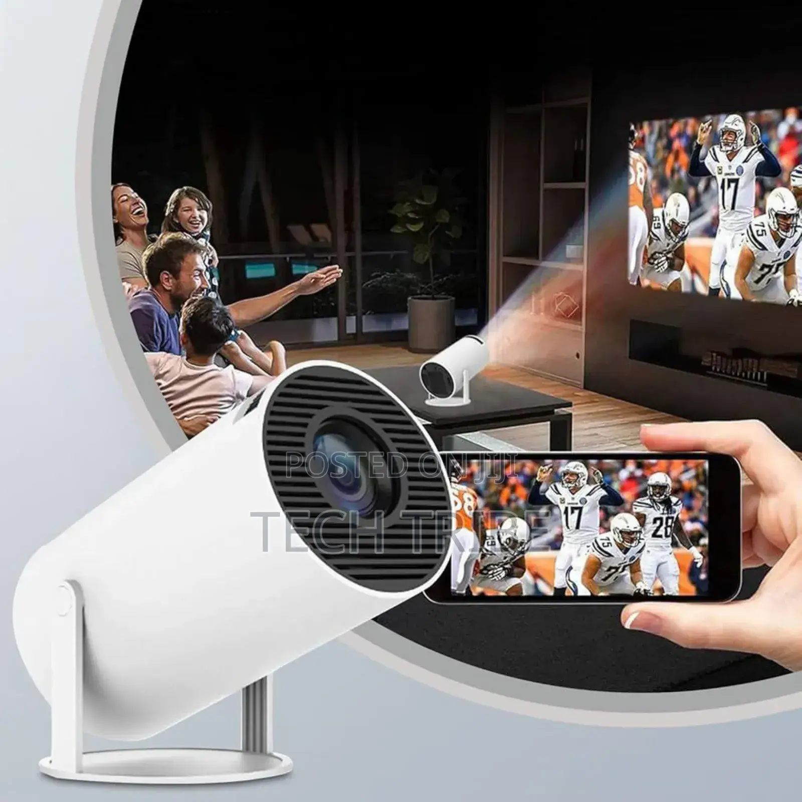 Smart Android 140 ኢንች ፕሮጀክተር በፍላሽ እና Hdmi የሚሰራ