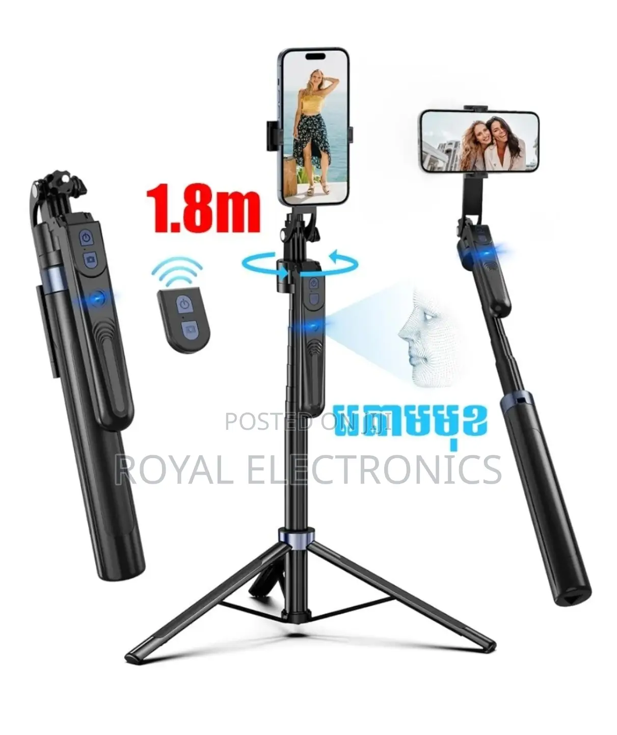 Auto Face Tracking Tripod for Phone and Camera 360° Rotation