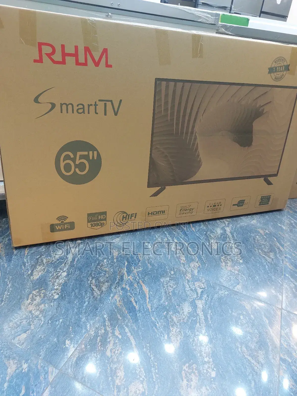 RHM 65 Inch TV Smart Double Glass