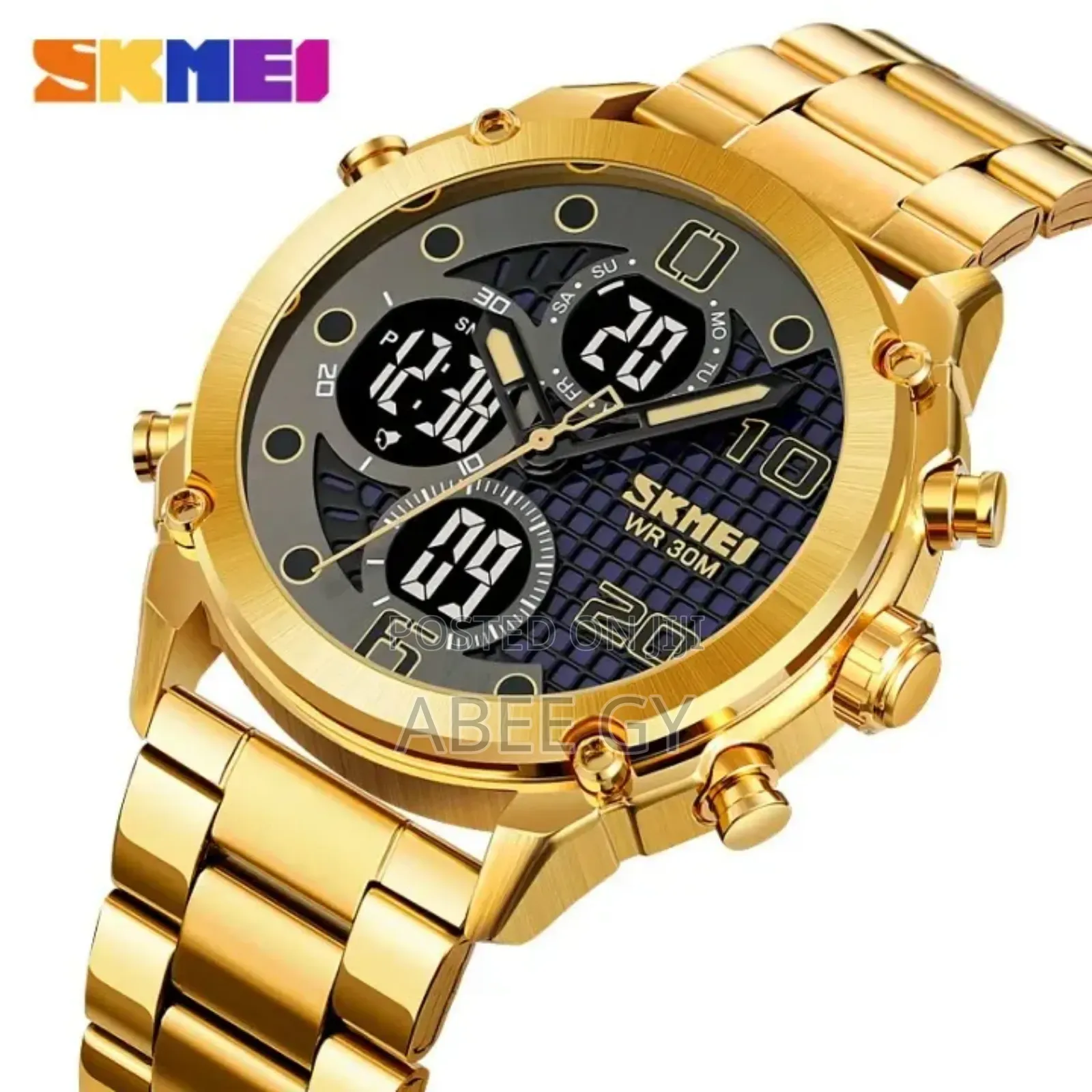 Skemi Fashion Luxury Stainless Steel Band Digital Watches