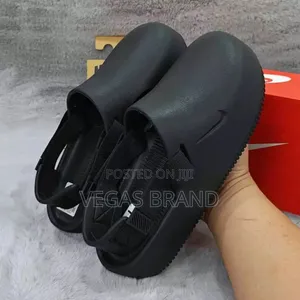 Photo - Nike Calm Mule Sandal Triple Black Master Quality Shoes