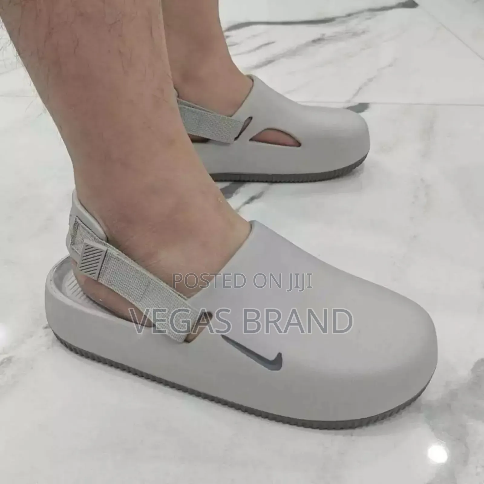 Nike Calm Mule Sandal White Grey Master Quality Shoes