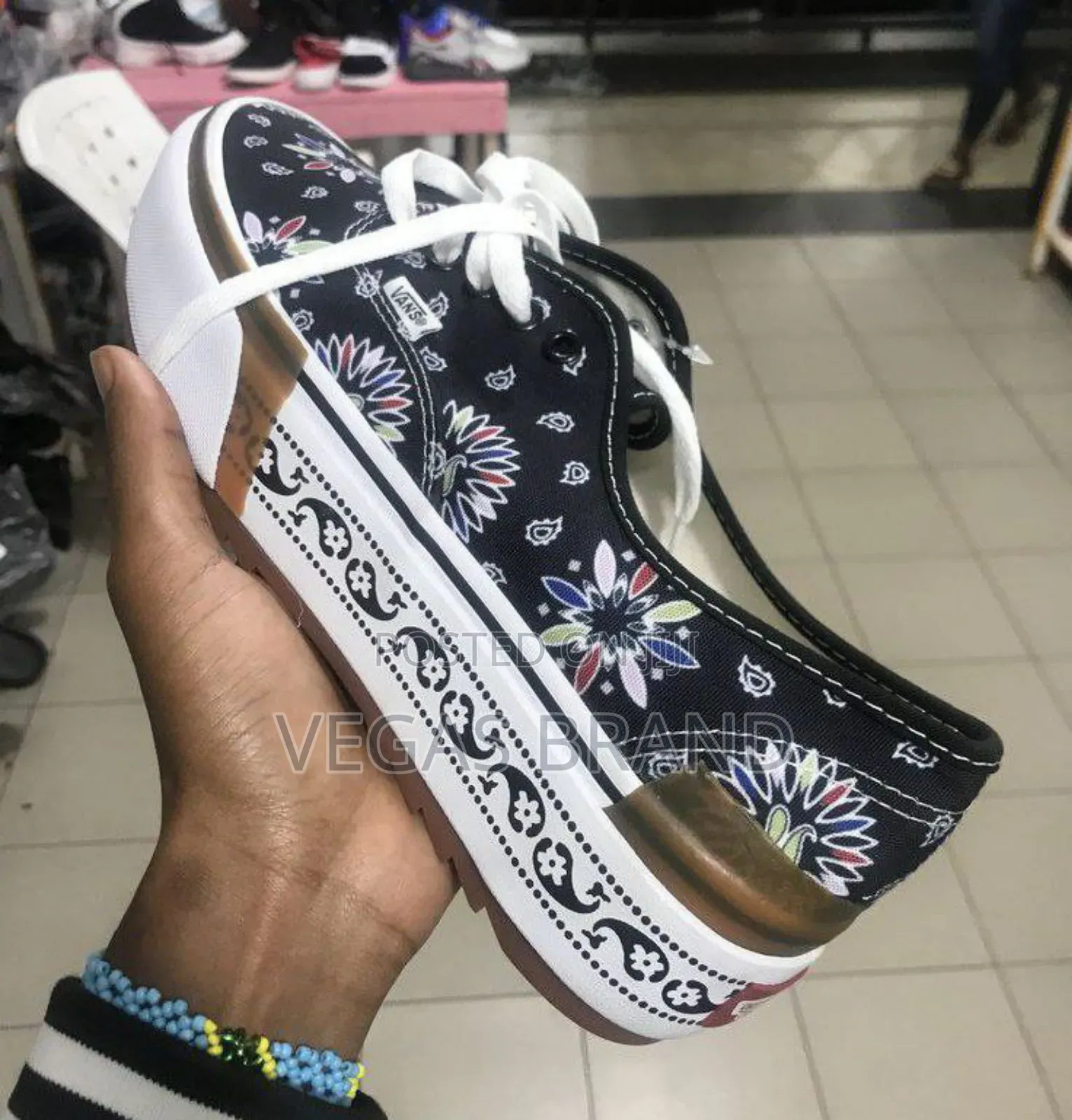 Vans Flower Triple Sole Checkerboard Master Quality Shoes