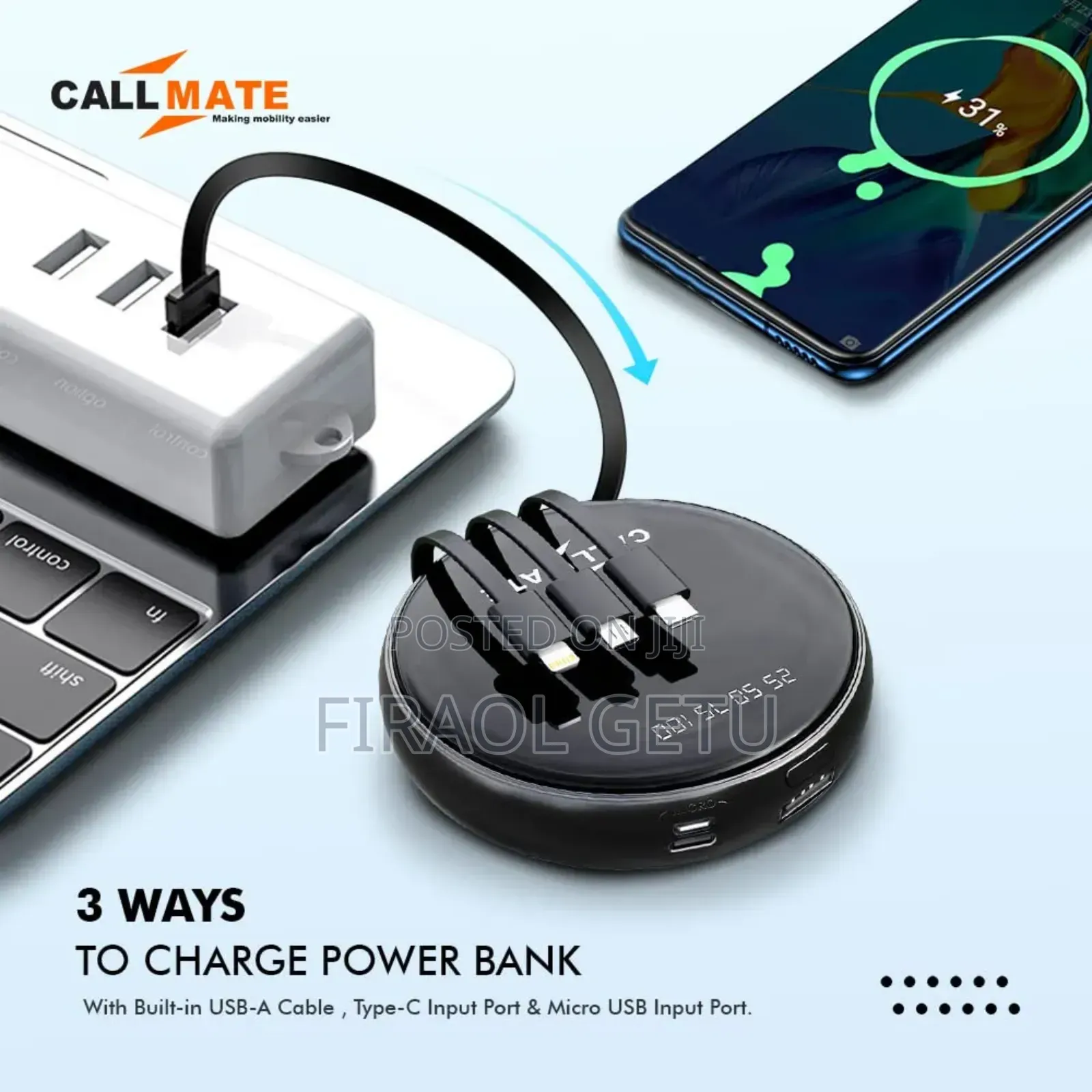 Callmate Mini Round Power Bank