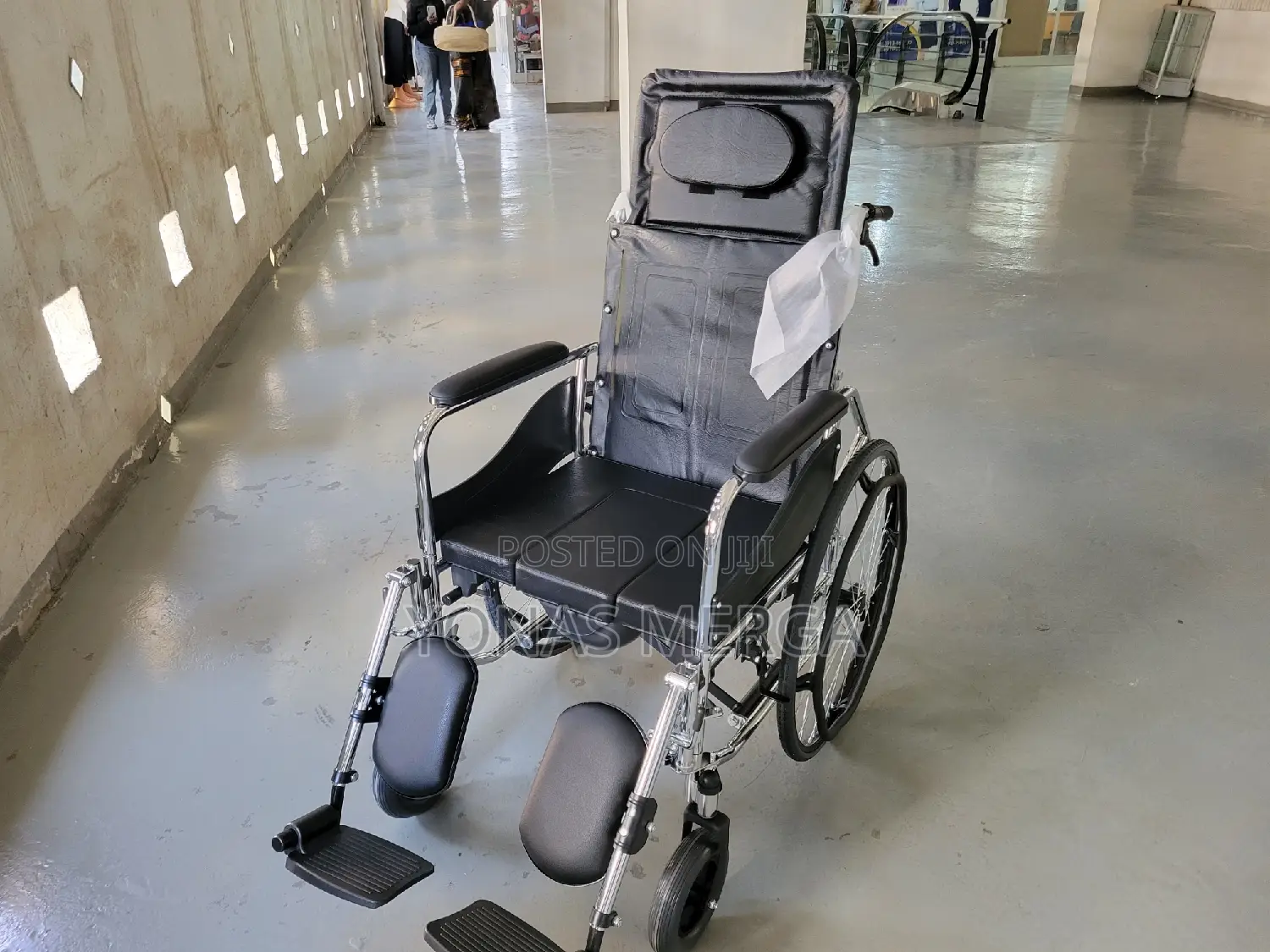 Popo Wheelchair田hard Cushioned Foldable Wheelchair – UH 809Y