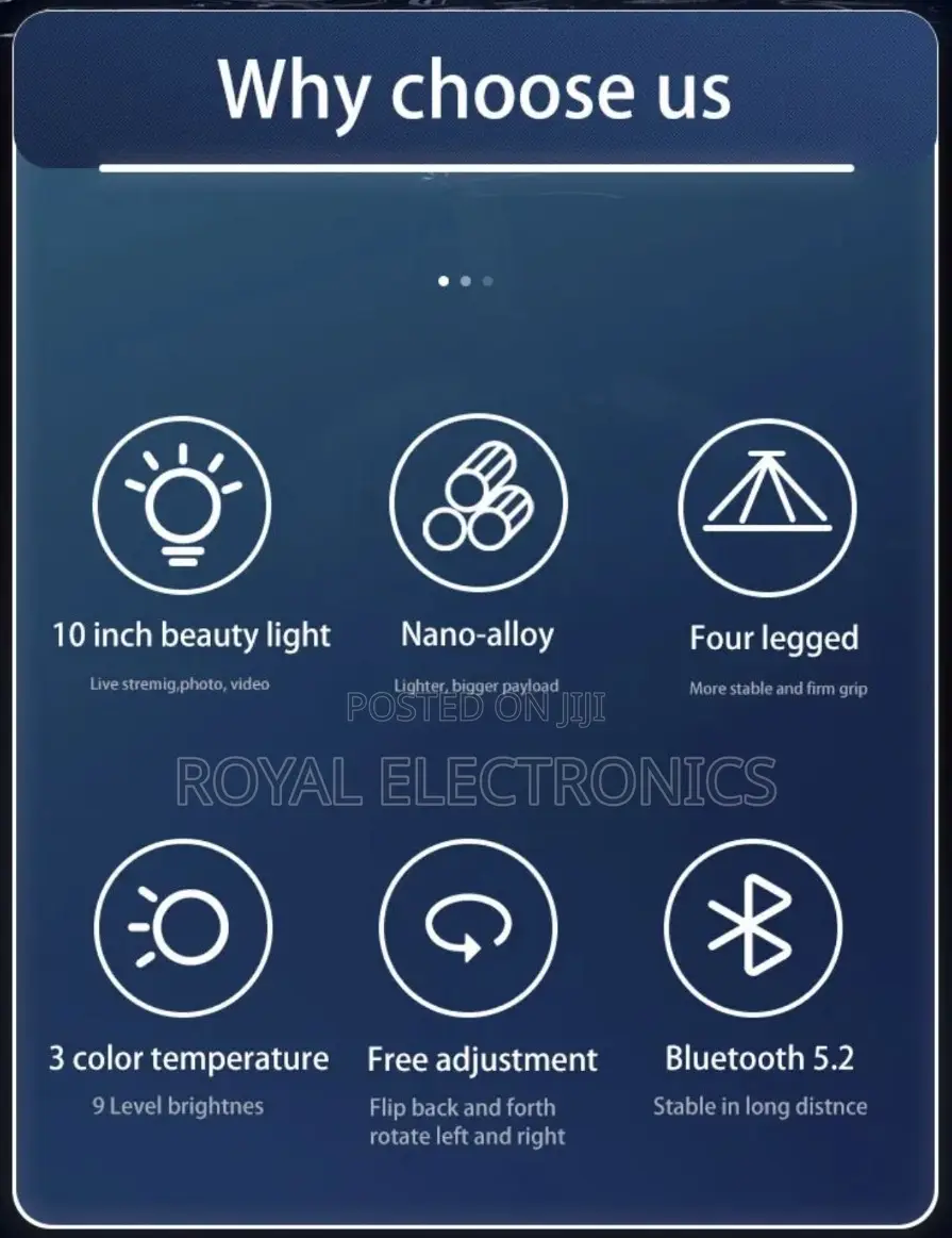 ቁመቱ 2.3 Meter መርዘም የሚቺል Ringlight ያለው Selfi Stick Tripod