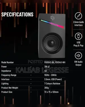 Porodo Gaming Stereo Speakers