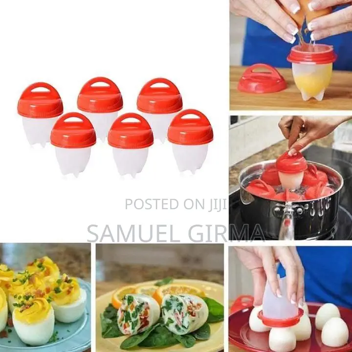 6 Pieces Silicone Egg Cup Cooker