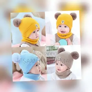 Photo - Toddler Knitted Hat Beanie Cap Scarf Set