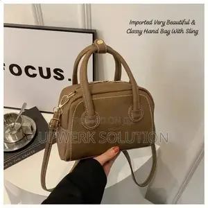 *Classy Leather Look Hand Bag With Sling Bag*