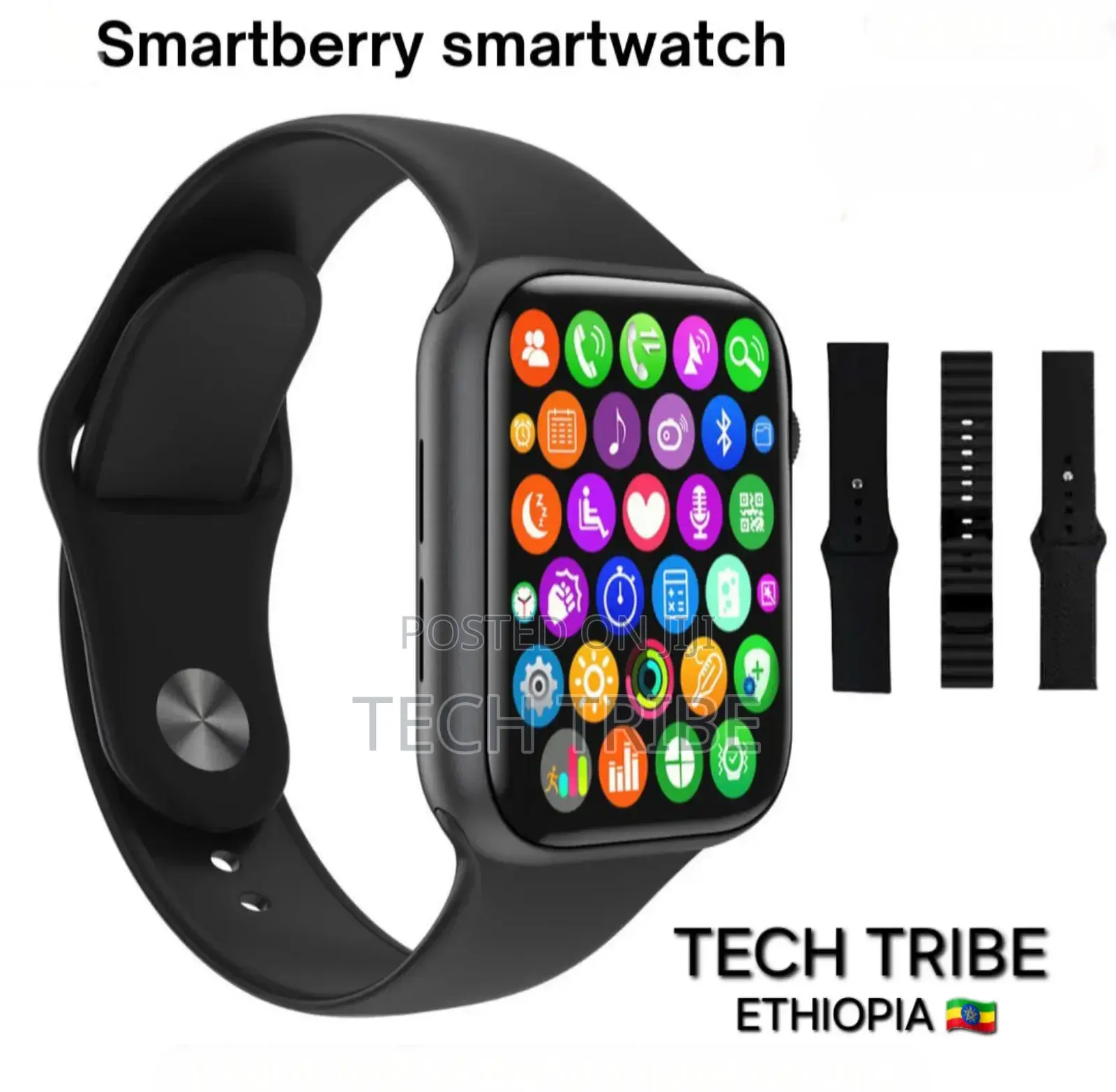 Smartberry Smartwatch With Three Straps Brandnew 2024 Model