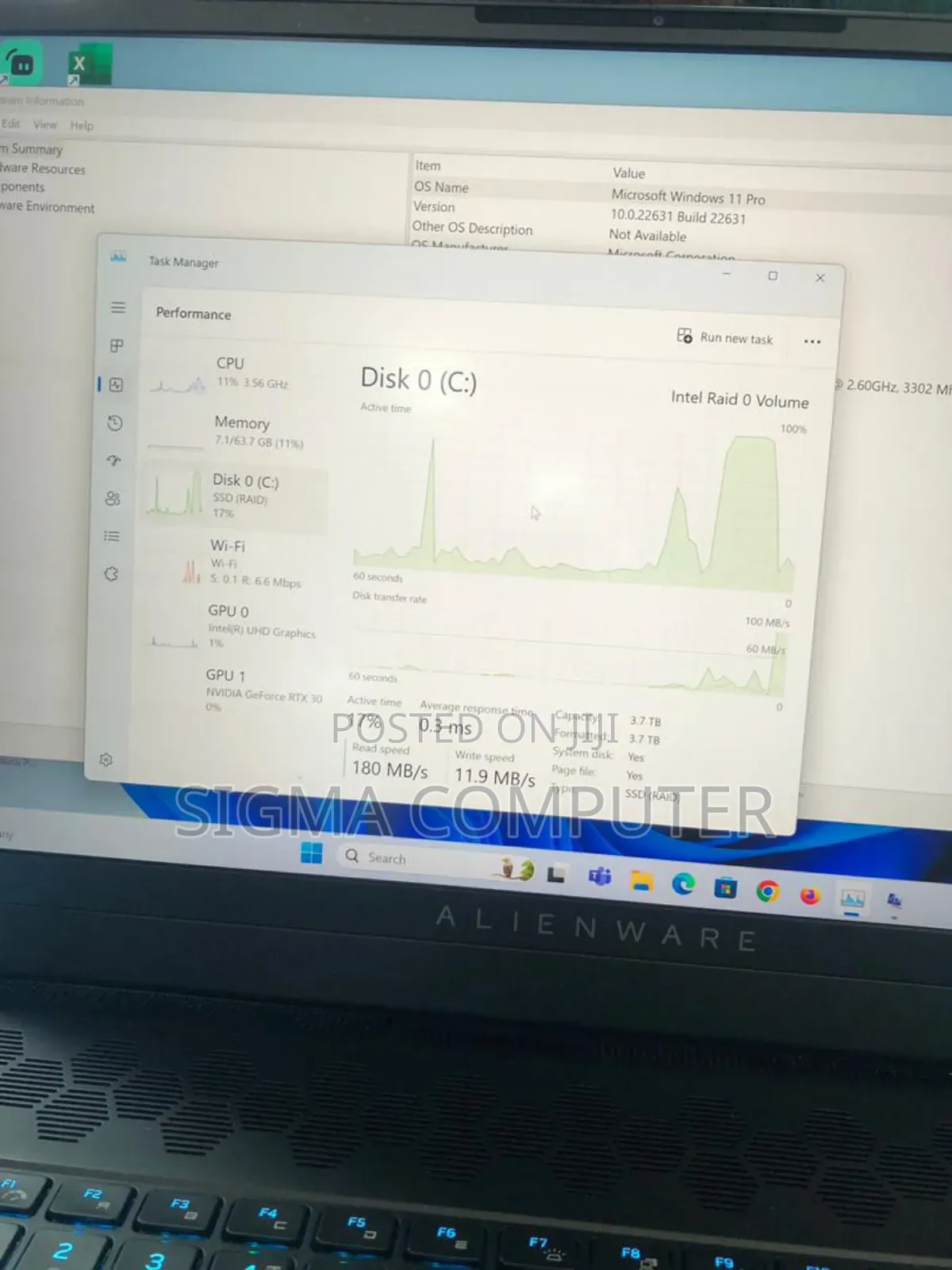 New Laptop Alienware Area-51m 64GB Intel Core I7 SSD 4T