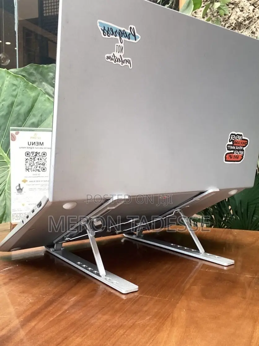 ታጣፊ የብረት ላፕቶፕ ማስቀመጫ Steel Foldable Laptop Stand